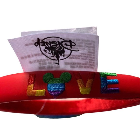 Disney Parks Minnie Mouse Rainbow LOVE Ears Headband - Picture 5 of 5